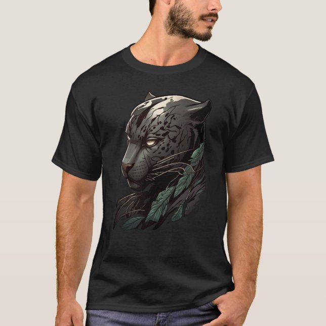 Head of a large dark panther T-Shirt (Front)