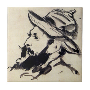 Head of a Man by Claude Monet, Ceramic Tile
