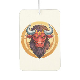 Head of a minotaur from greek mythology car air freshener