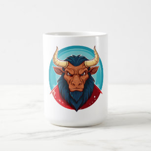 Head of a minotaur from greek mythology coffee mug