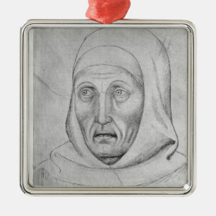 Head of a monk, from the The Vallardi Album Metal Tree Decoration