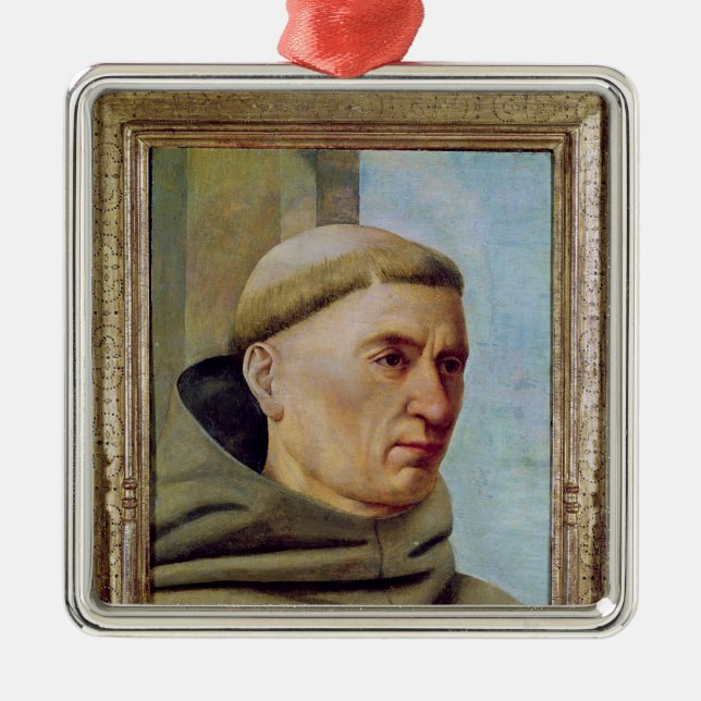 Head of a Monk Metal Tree Decoration (Front)