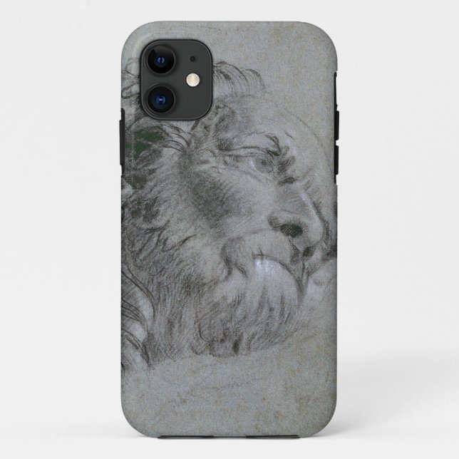 Head of a River-God, c.1751 (black chalk heightene Case-Mate iPhone Case (Back)