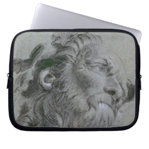 Head of a River-God, c.1751 (black chalk heightene Laptop Sleeve