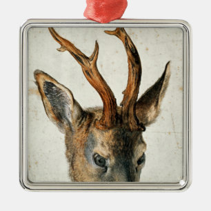 Head of a Roe Deer Metal Tree Decoration