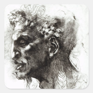 Head of a Satyr Square Sticker