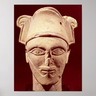 Head of a Semite chief with Egyptian influence Poster