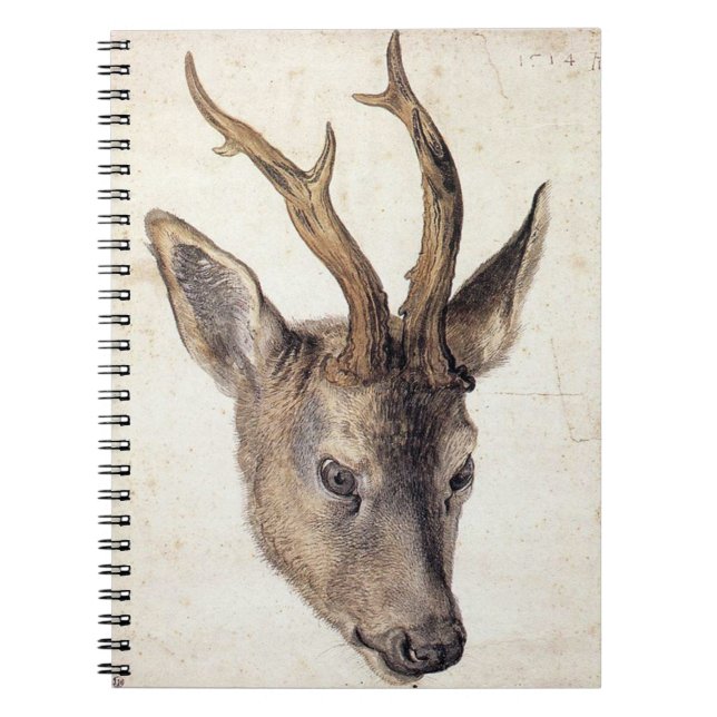 Head of a Stag - Albrecht Durer - c1503 Notebook (Front)