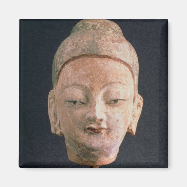 Head of a statue of Buddha, from Bezeklik Magnet (Front)