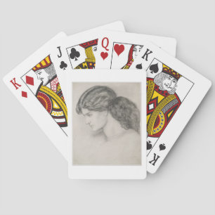 Head of a Woman, 1861 (pencil on paper) Playing Cards