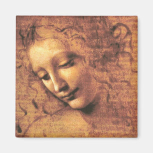 Head of a Woman La Scapigliata Leonardo Da Vinci Magnet