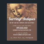 Head of a Woman, Leonardo Da Vinci, Antique Store Flyer<br><div class="desc">Head of a Woman by Leonardo Da Vinci,  Antique Dealer/Store Advertising Flyers By The Business Card Store.</div>