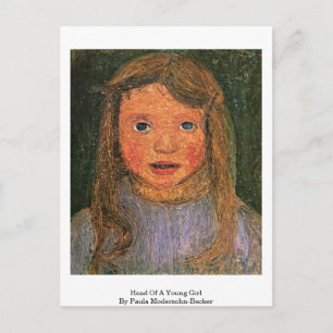 Head Of A Young Girl By Paula Modersohn-Becker Postcard
