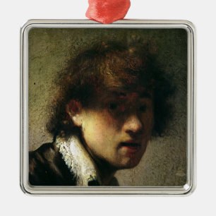 Head of a Young Man or Self Portrait, 1629 Metal Tree Decoration