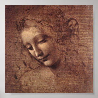 Head of a Young Woman with Tousled Hair (Leda) Poster