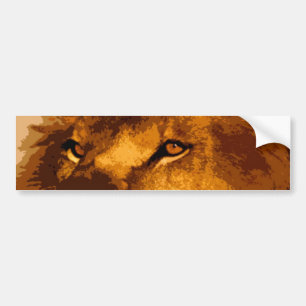 Head of African Lion Bumper Sticker