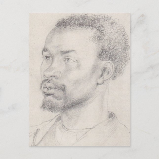 Head of an African by Durer Postcard (Front)