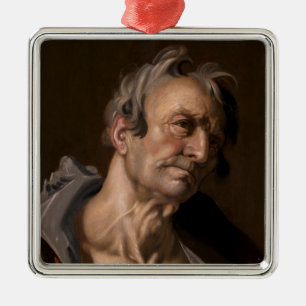 Head of an Old Man by Abraham Bloemaert Metal Ornament