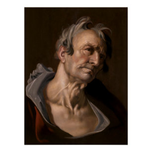 Head of an Old Man by Abraham Bloemaert Poster