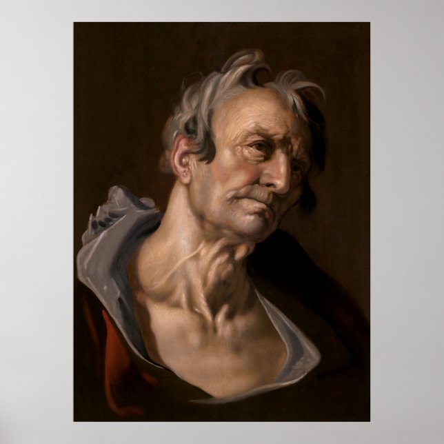 Head of an Old Man by Abraham Bloemaert Poster (Front)