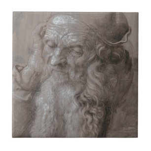 Head of an Old Man by Albrecht Durer Tile