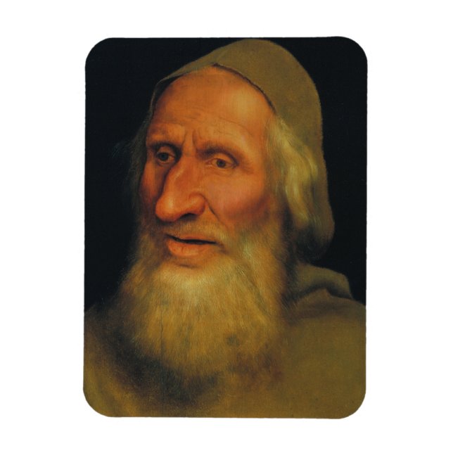 Head of an Old Man (by Quentin Metsys) Magnet (Vertical)