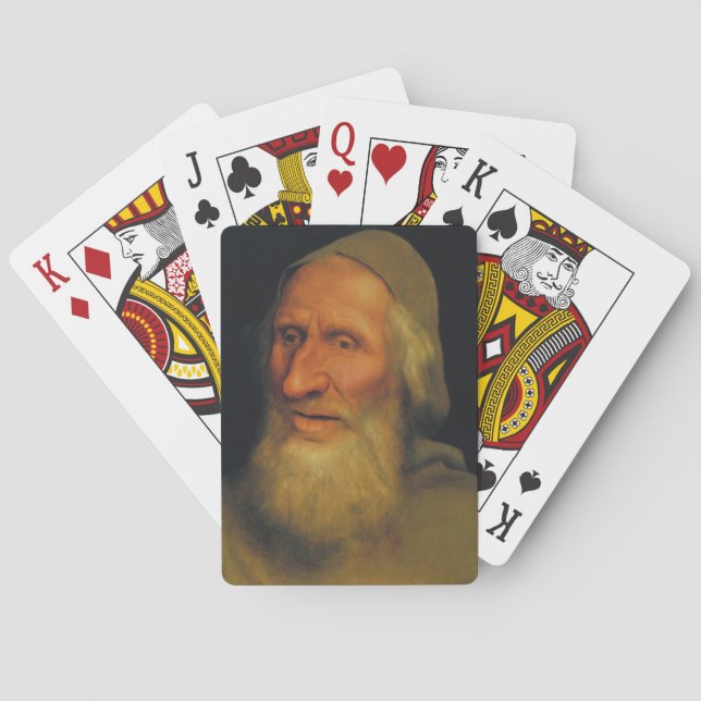Head of an Old Man (by Quentin Metsys) Playing Cards (Back)