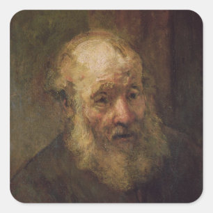 Head of an Old Man, c.1650 Square Sticker