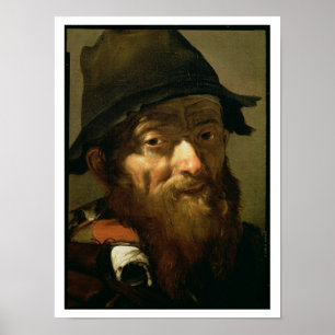 Head of an Old Man, detail of Portrait of an Old M Poster