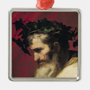 Head of an Old Man Metal Tree Decoration