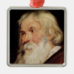 Head of an Old Man Metal Tree Decoration