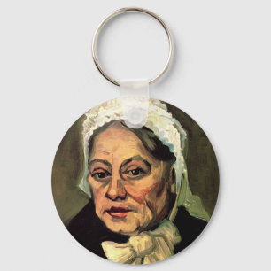 Head of an Old Woman White Cap by Vincent van Gogh Key Ring