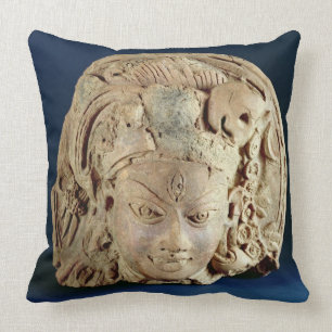 Head of Ardhanarisvara, Newal, Unnao (terracotta) Cushion