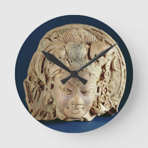 Head of Ardhanarisvara, Newal, Unnao (terracotta) Round Clock