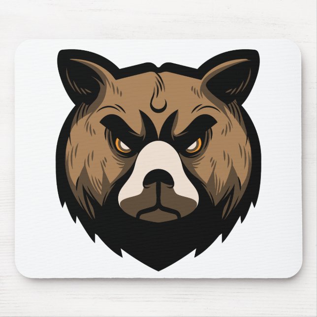 Head of Bear Mouse Pad (Front)
