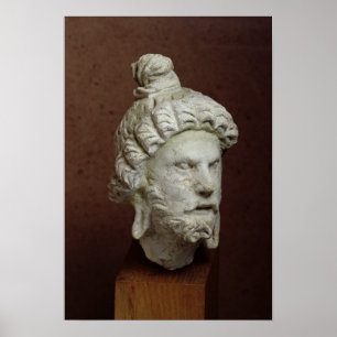 Head of Brahma, Afghanistan, 2nd-4th century Poster