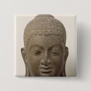 Head of Buddha, from Vat Romlok 15 Cm Square Badge