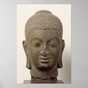Head of Buddha, from Vat Romlok Poster