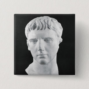 Head of Caesar Augustus 15 Cm Square Badge