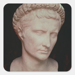 Head of Caesar Augustus Square Sticker