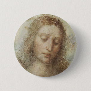 Head of Christ by daVinci 6 Cm Round Badge