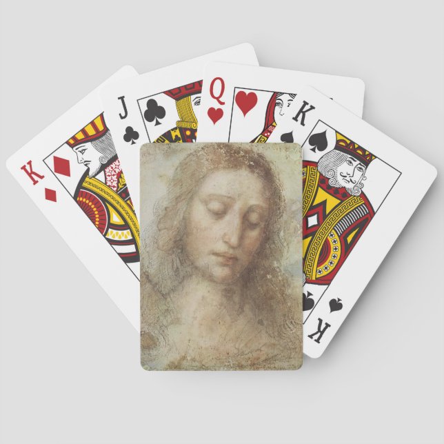 Head of Christ (Christianity) (Leonardo da Vinci) Playing Cards (Back)