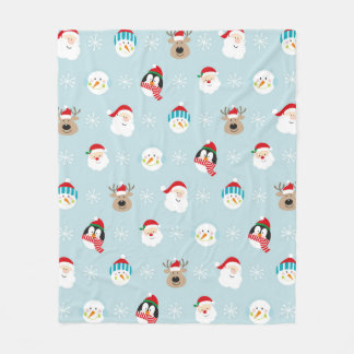 Head of christmas character pattern, christmas gif fleece blanket
