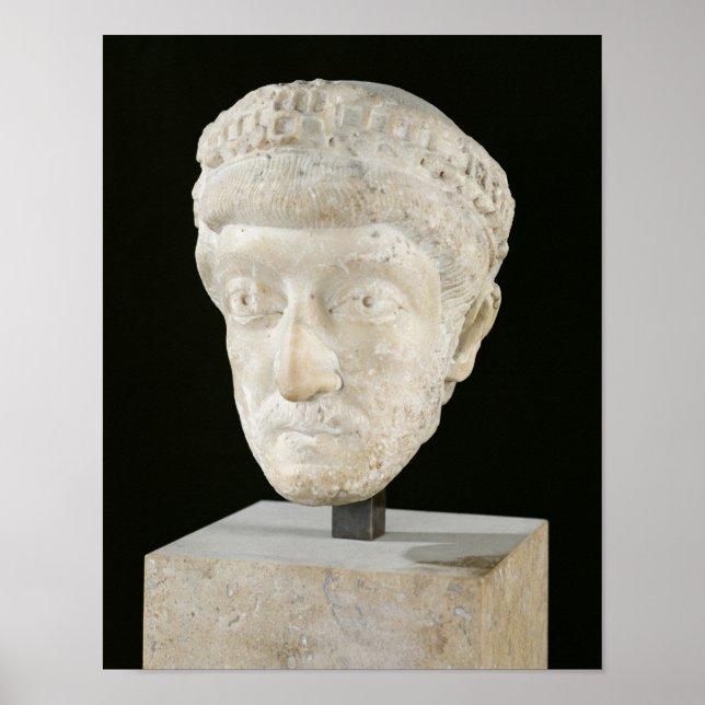 Head of Emperor Theodosius II Poster (Front)