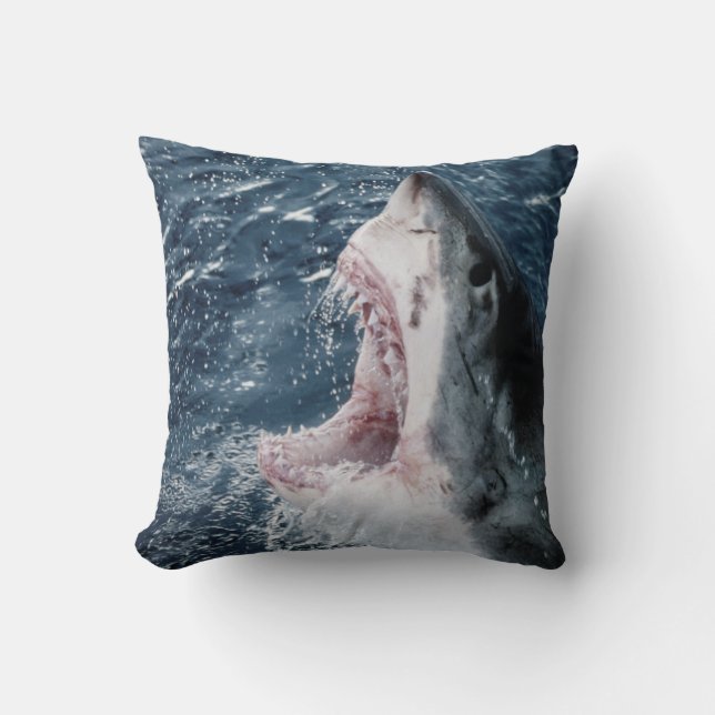 Head of Great White Shark Cushion (Front)