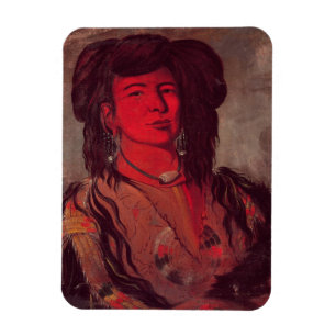 Head of Kate One Horn (oil on canvas) Magnet