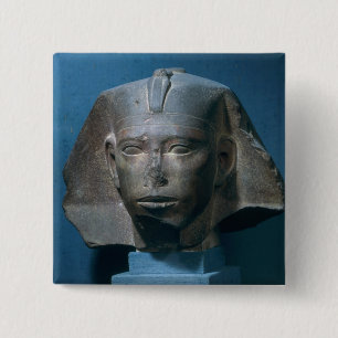 Head of King Djedefre, from Abu Roash, Old 15 Cm Square Badge