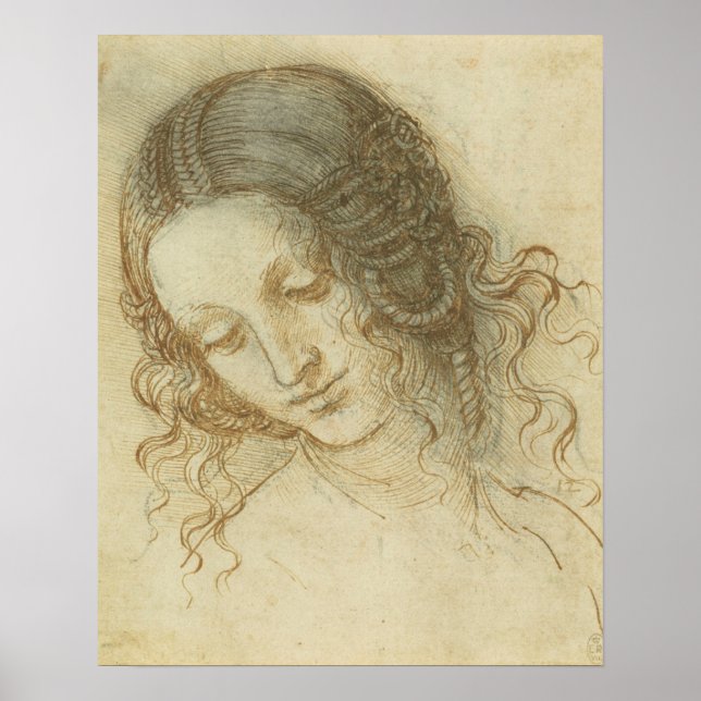 Head of Leda Da Vinci Poster (Front)