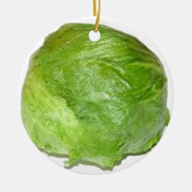 Head of Lettuce Ceramic Tree Decoration (Front)