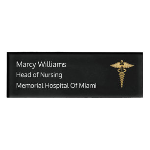 Head Of Nursing Classy Hospital Staff Name Tag